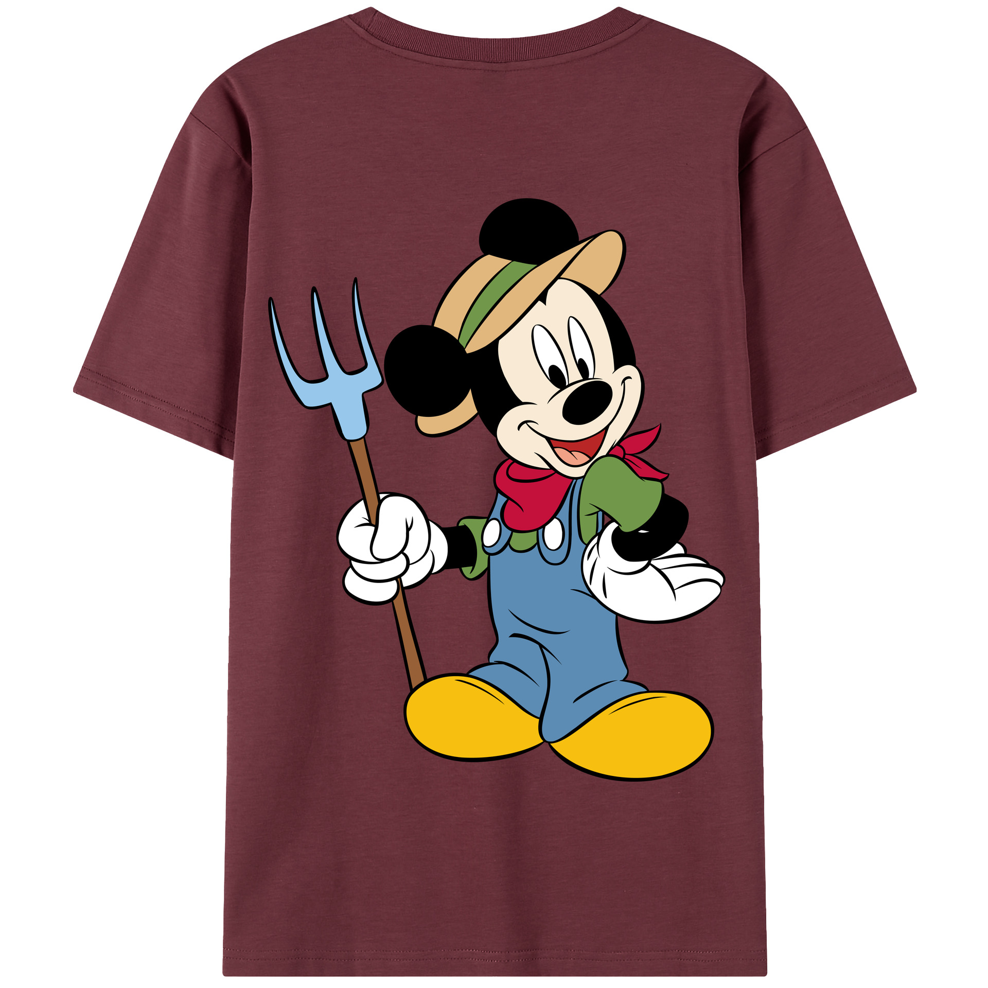 （画像用） ミッキーマウス Mickey Mouse 綿100％半袖Tシャツ（背面プリント）